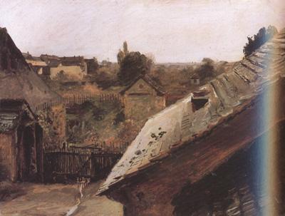 Carl Blechen View of Rooftops and Gardens (nn02) oil painting picture
